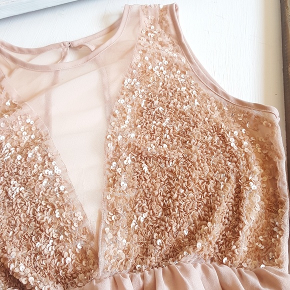 Dusty Rose beaded top Dress - Picture 5 of 6